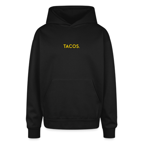 TACOS. OVERSIZED HOODIE. - black