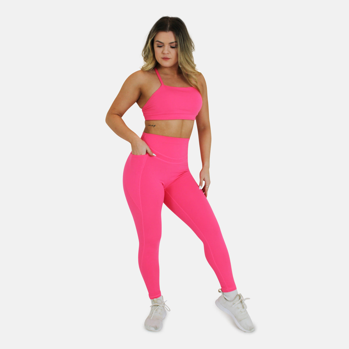 BLISS DOUBLE SEAM LEGGINGS  - DRAGONFRUIT