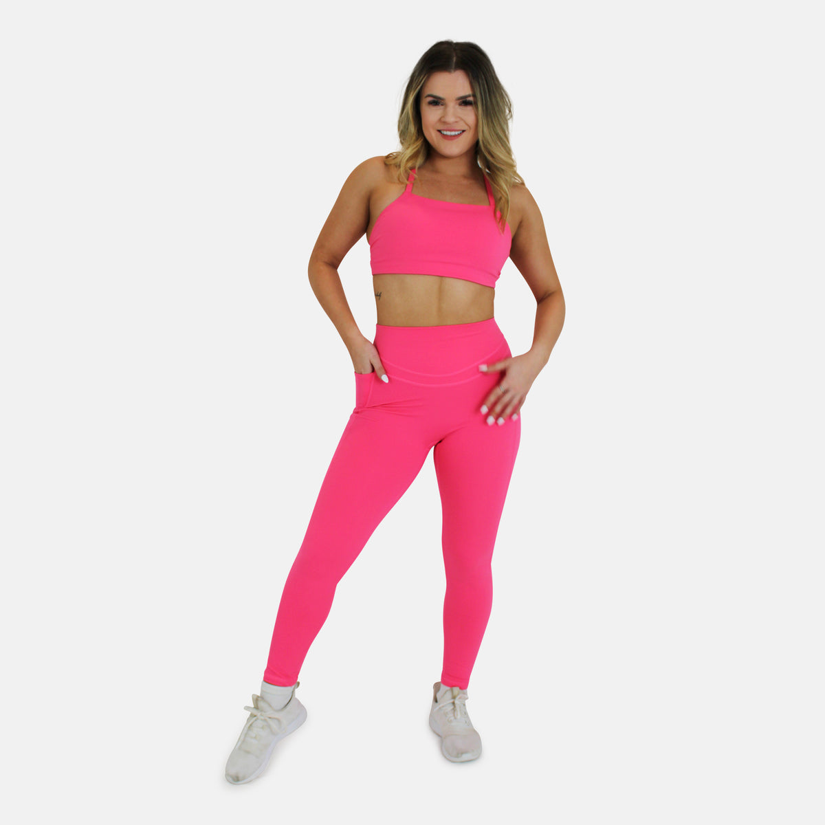 BLISS DOUBLE SEAM LEGGINGS  - DRAGONFRUIT