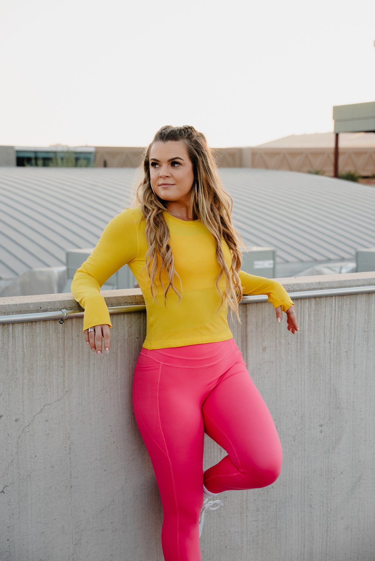 BLISS DOUBLE SEAM LEGGINGS  - DRAGONFRUIT